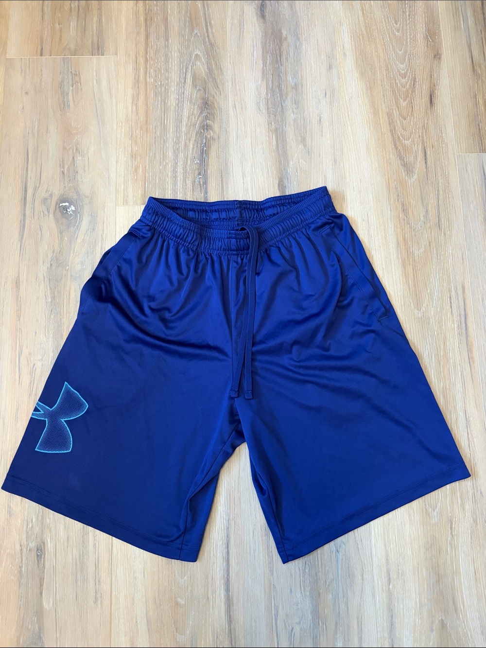 Under Armour Men’s Athletic Shorts - Royal Blue with Teal Logo